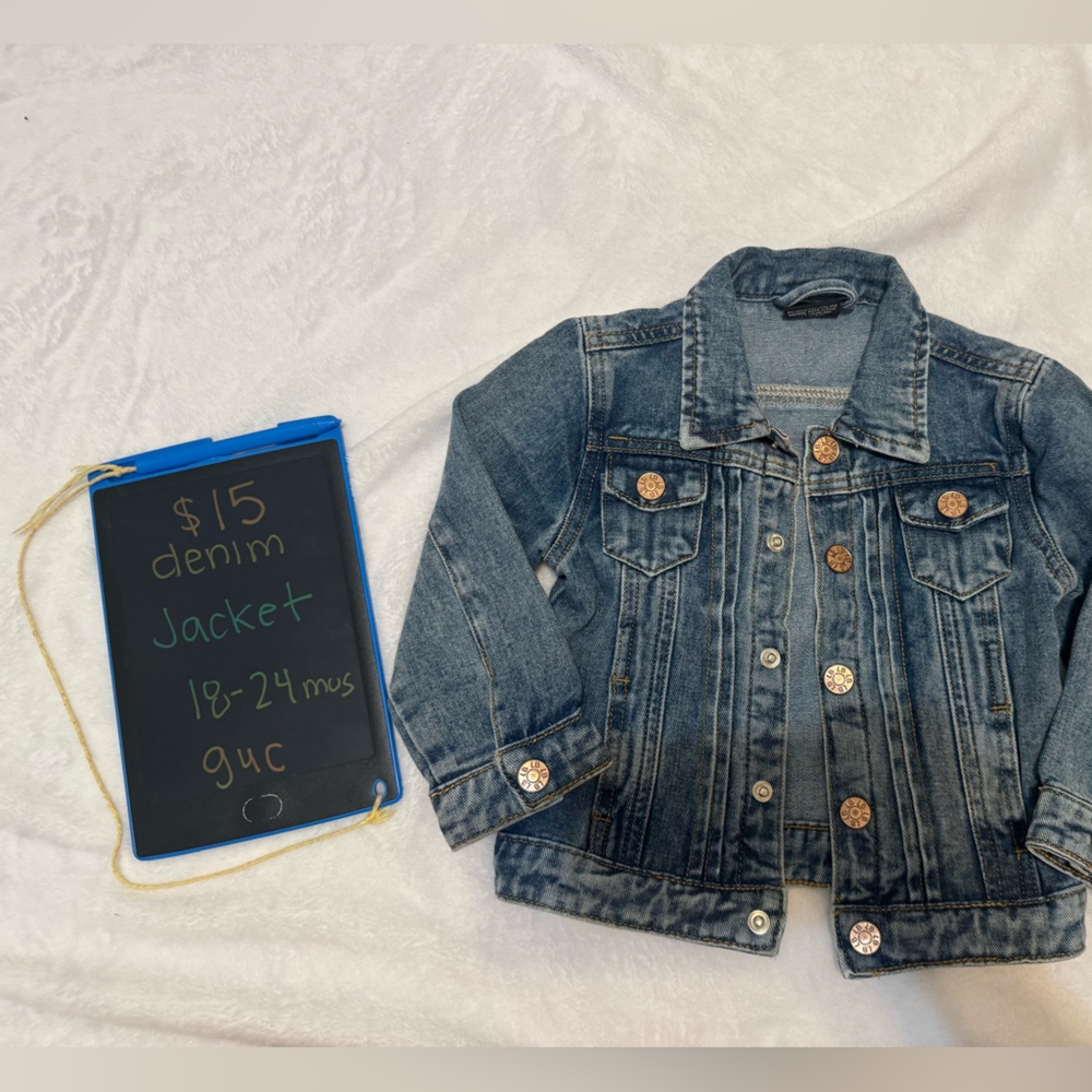 Little Bipsy Blue Denim Jacket with Copper Buttons